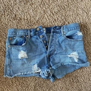 Blue jean shorts